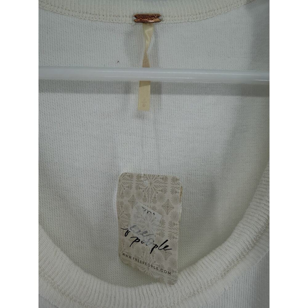 NEW Free People Catalina Mini Dress Babydoll Sweetheart Pleating Ivory Large - Picture 5 of 11